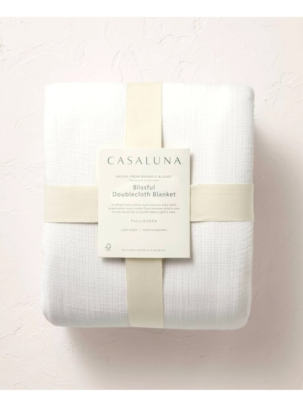 King Rayon from Bamboo Blend Matelasse Blanket White - Casaluna
